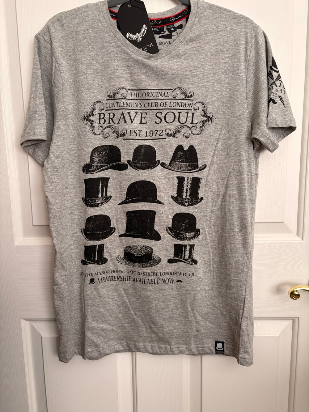 Brave Soul Light Grey Short-Sleeve Graphic Tee